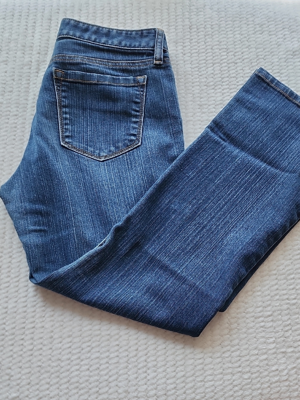 Loft  Ann Taylor Curvy Bootcut Blue Jeans